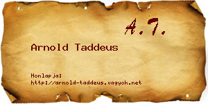 Arnold Taddeus névjegykártya